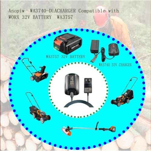 WA3740 Replace Worx 32V Battery Charger to Charge WA3537 Lithium Batteries