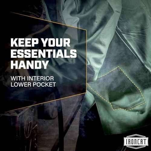 IRONCAT 7050 L Irontex FR Cotton Jacket, 30", Large, Green