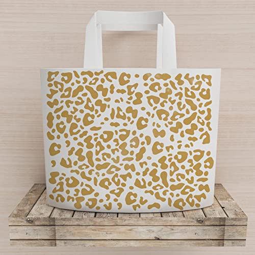 CRASPIRE Leopard Sleeve Stencil 2pcs Leopard Print Template Reusable Leopard Bleached Shirt Acrylic Sleeve Stencil Fan Shaped for Painting Baking DIY Crafts Wall Furniture