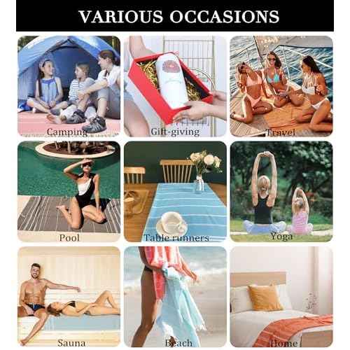 Turkish Beach Towels Adult Pool Swim Bathroom Towel Oversized Sand Free Quick Dry Lightweight Extra Large Cloud Summer Vacation Essentials Clearance Must Haves Ship Cruise Accessories 2025