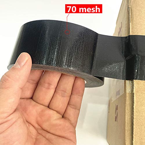 COSIMIXO 1-Pack Black Heavy Duty Duct Tape,2in x 55yds, Strong, Flexible, No Residue, All-Weather and Tear by Hand - Bulk Value for Repairs, Industrial, Professional Use