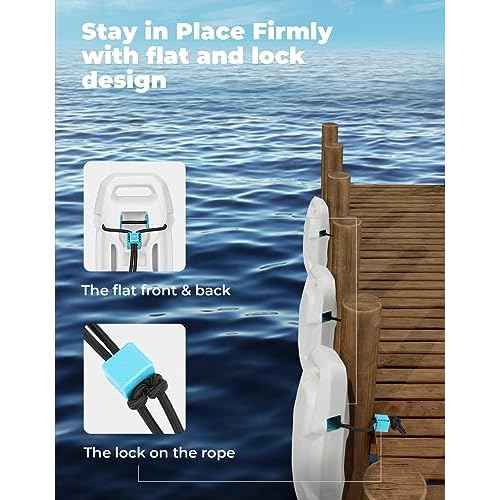 KEMIMOTO Boat Fenders Boat Bumpers for Docking Upgraded Boat Fenders Bumpers, Fit for Bass Boat Jon Boat and Pontoon Boat