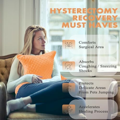 Hysterectomy Pillow with Pocket, Hysterectomy Recovery Abdominal Pillow, Post Surgery Pillow for Abdomen, C-Section Recovery Pillow, Mastectomy, Tummy Tuck, Hernia, Abdominal Surgery Must Haves