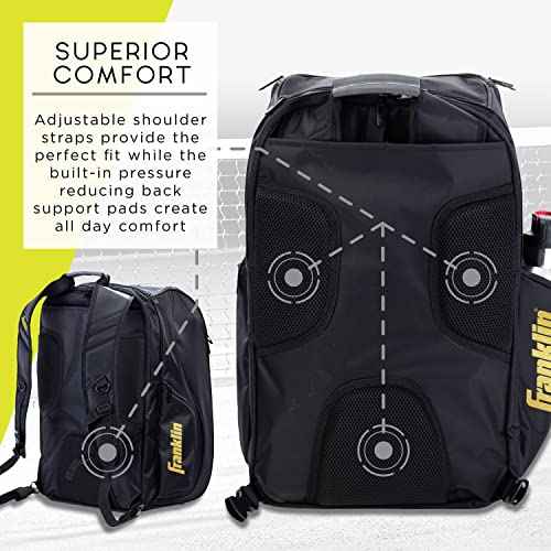 Franklin Sports Pickleball Bags - Sling Bag - Duffle Bag - Backpack for Paddles, Pickleballs + Accessories - Elite Nylon Fabric - Pickleball Equipment Bag for Men + Women - Black