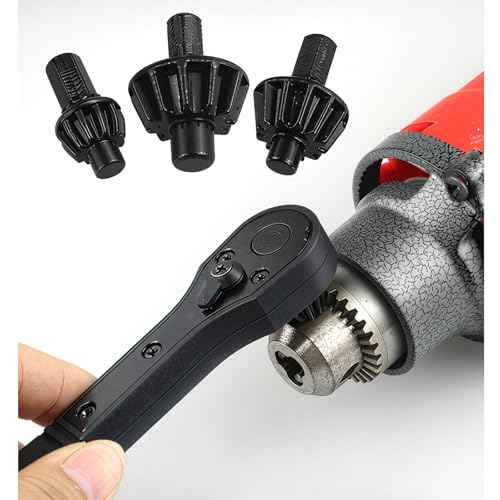 2-in-1 Ratchet Drill Chuck Key Wrench ? Universal Chuck Key Replacement Tool for Drill, Compatible with Most Electric Drills and Power Tools