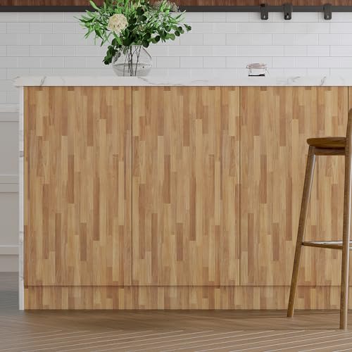VaryPaper 15.7''x78.7'' Butcher Block Contact Paper for Countertops Waterproof Wood Peel and Stick Wallpaper Removable Self Adhesive Wood Grain Contact Paper for Cabinets Table Desk Bedroom Walls