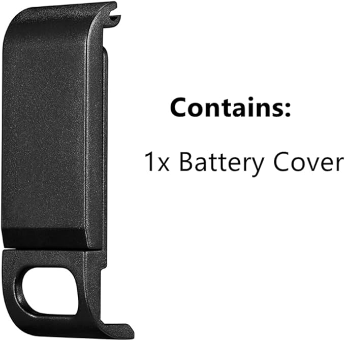 Replacement Side Door Battery Cover for Gopro, Pass Through Battery Door Cover with Type-C Charging Port, Repair Part Camera Accessories for Gopro 10/9/11/12/13 Black