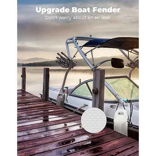KEMIMOTO Boat Fenders Boat Bumpers for Docking Upgraded Boat Fenders Bumpers, Fit for Bass Boat Jon Boat and Pontoon Boat