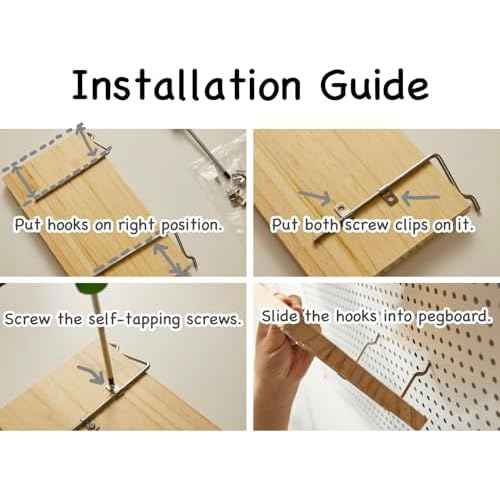 SEVENY 1 Pack Pine Wooden Pegboard Shelf Wall Organizer,Shelves for PegBoard, Wooden Board for Walls Home, Garage Tool Storage, Office Organization, Kitchen, Craft Room, Garden, Garage,Large