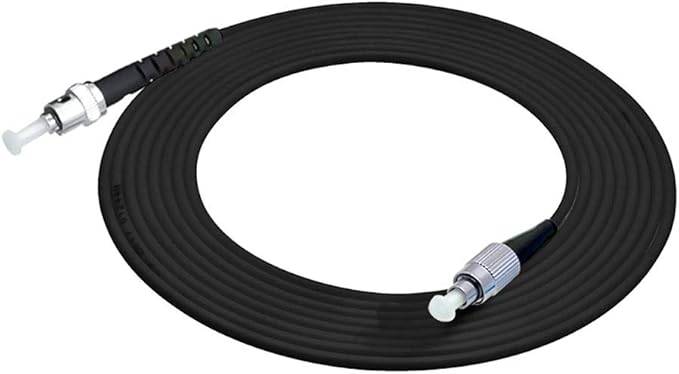 Jeirdus 25M FC to ST Outdoor Armored Simplex 9/125 SM Fiber Optic Cable Jumper Optical Patch Cord Singlemode 25Meters 80ft FC-ST