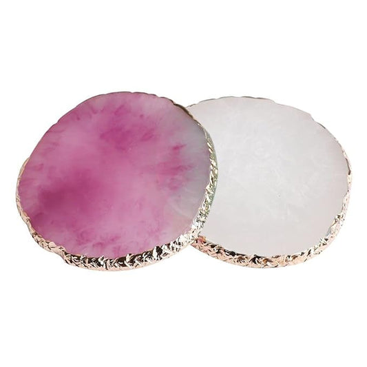 2 Pcs Resin Nail Art Palette, Nails Art Painting Mixed Color Palettes Gold Edge Nail Holder Nails Art Display Board Easter Gifts for Women Easter Basket Stuffers