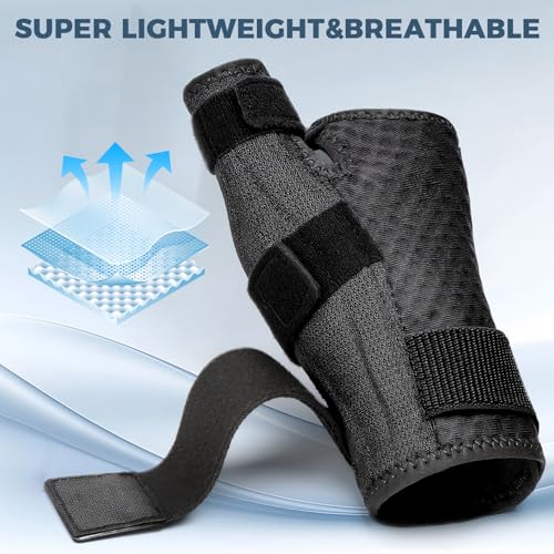 Wrist and Thumb Brace Finger Splint Left/Right Hand, Lightweight Hand Brace for Arthritis Carpal Tunnel with Thumb Support, Thumb Spica Splint for De Quervains Tenosynovitis, CMC Joint