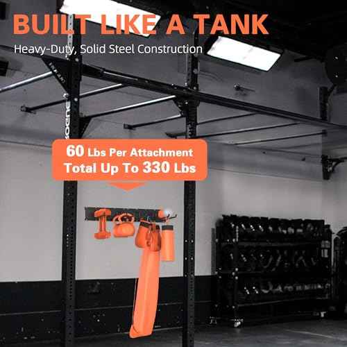 Garage Storage Organization Wall Mount Garden Tool Organizer 32 Inch, 330lbs Adjustable Heavy Duty Metal Hooks, Garage Storage System for Tools, Bikes & Sports Gear Father's Day Gift