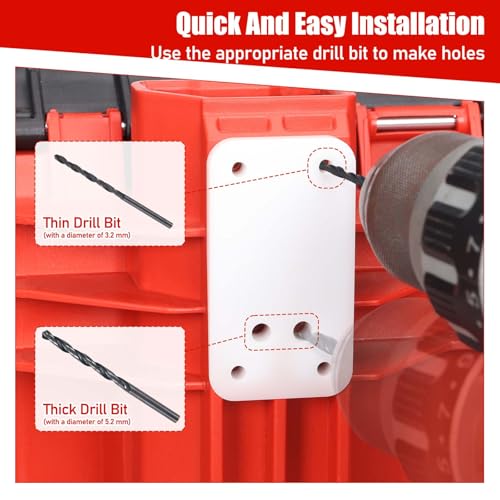 Aluminum Handle Quick Release Pins Kit for Milwaukee Packout Rolling Toolbox, Handle Removal Accessories for Packout Mods Upgrade