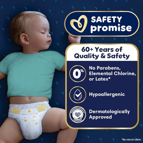 Pampers ZZZ Overnight Diapers, Size 5 (27+ lbs), 88 Count, Nighttime Protection Disposable Baby Diaper, Night Time Leak and Skin Protection