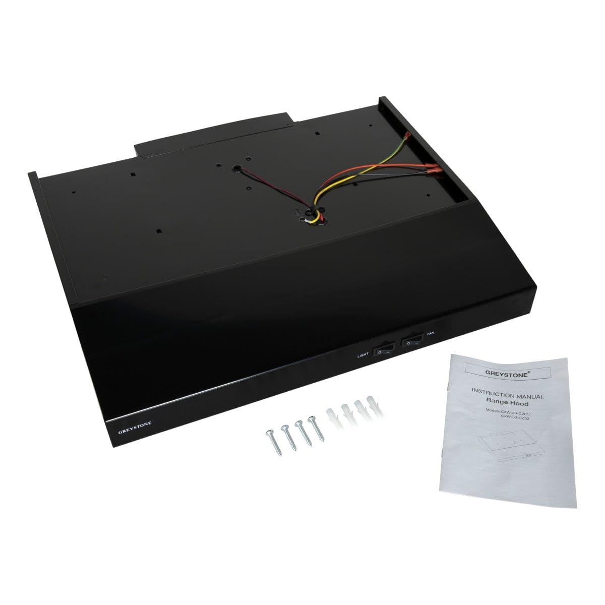 Greystone - Greystone 22" Super Slim Range Hood, Vented, 12V, Black
