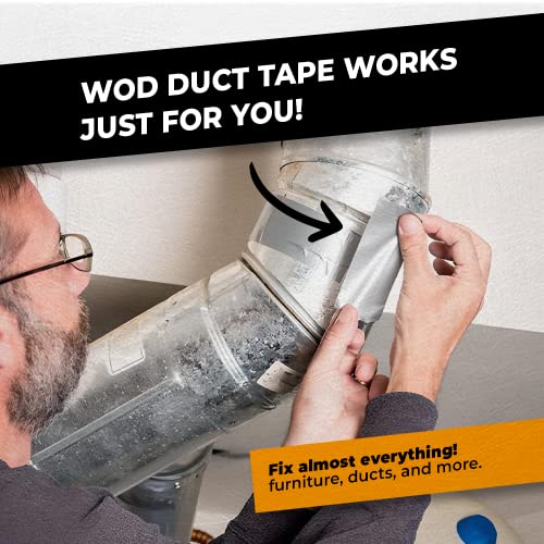 WOD DTC10 Advanced Strength Industrial Grade Red Duct Tape, 3/4 inch x 60 ft. Waterproof, UV Resistant For Crafts & Home Improvement