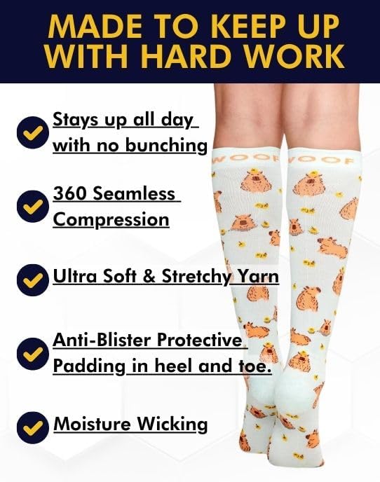 Compression Socks for Women & Men Circulation - 15-20 mmHg Compression Socks - Best Support for Nurses, Running, Athletic