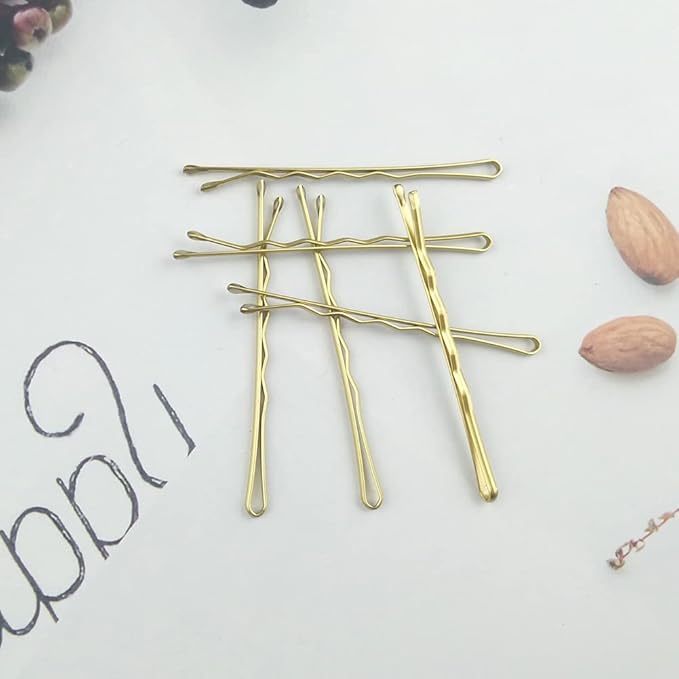 YINGFENG 220pcs Large Gold Bobby Pins for Women, 2.76 Inch Jumbo Hair Pins, Long Hair Clips Bulk with Box, Reusable Non Slip Hairpins Kit, Big Hair clips Great for Thick Hair