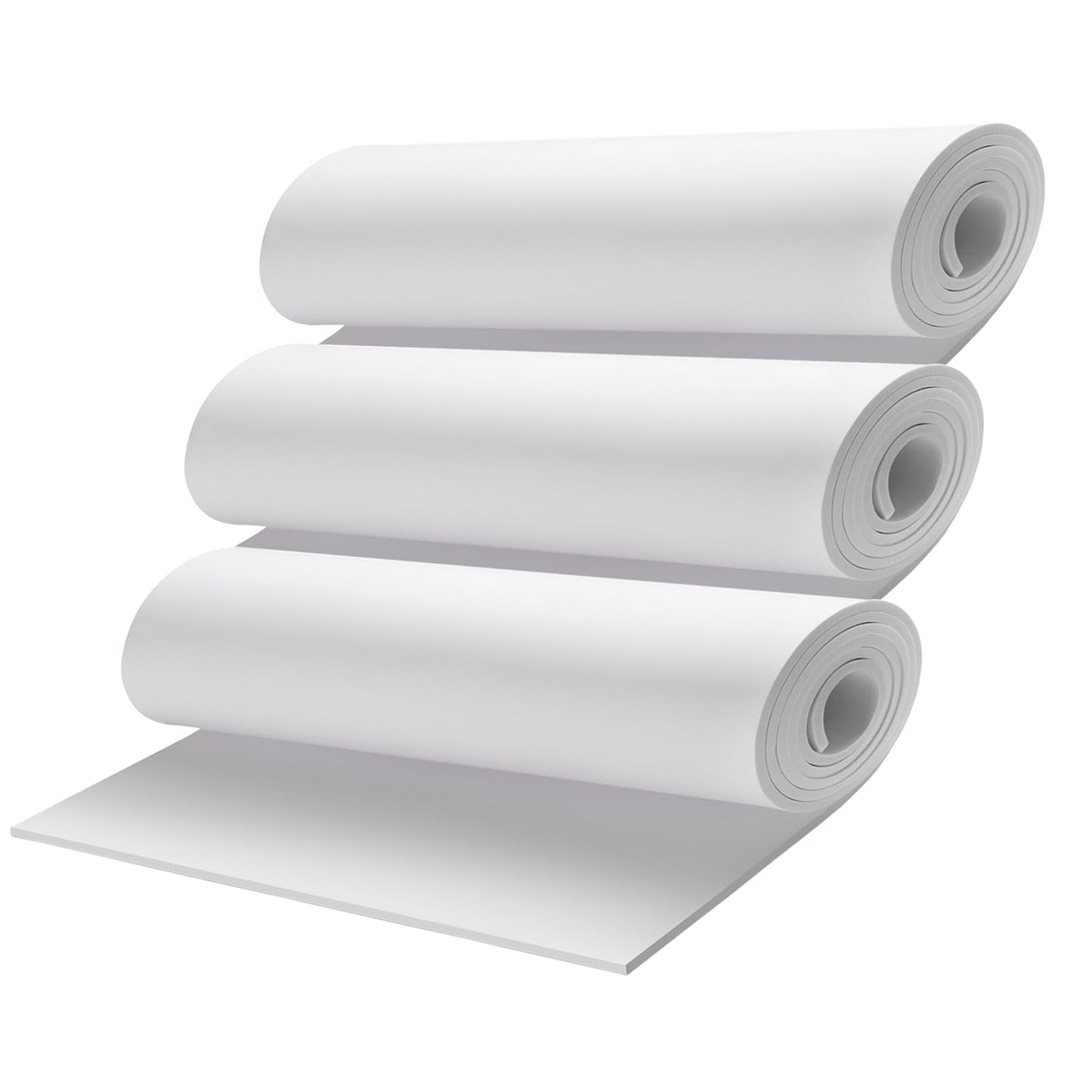 3-Pack 4mm Thick White Eva Foam Sheets roll, 13.9" x 59" Premium eva Craft Foam for Halloween Cosplay Costume by MEARCOOH