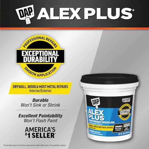 DAP INC 18745 Alex Plus PT Spackling, No Size, Plain 16 Fl Oz (Pack of 1)