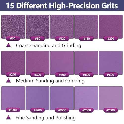 30-Sheet Premium White Corundum 80 Grit Sandpaper, 9 x 3-2/3 Inch Heavy Duty Wet Dry Abrasive Sheets for Wood Metal Sanding and Grinding