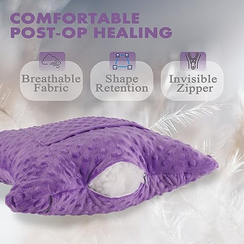 Hysterectomy Pillow with Pocket, Hysterectomy Recovery Abdominal Pillow, Post Surgery Pillow for Abdomen, C-Section Recovery Pillow, Mastectomy, Tummy Tuck, Hernia, Abdominal Surgery Must Haves