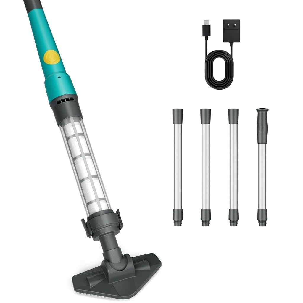 MUTAOMWY Hot Tub Vacuum,Cordless Handheld Pool Vacuum Cleaner - Pool Cleaner for Inground Pools, for Hot Tubs and Spa,15 Gallons/Min Powerful Suction