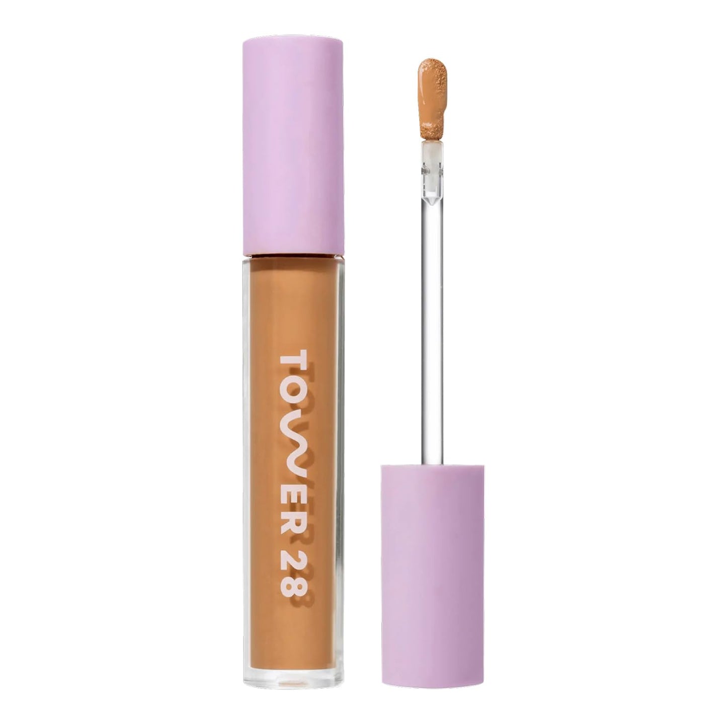 Tower 28 Swipe Serum Concealer - Hydrating Medium-Full Coverage Concealer + Under Eye Brightener - Skin Care Infused Makeup with Hyaluronic Acid + Soothing Centella - 13 Tan/Warm Golden (0.22 oz)