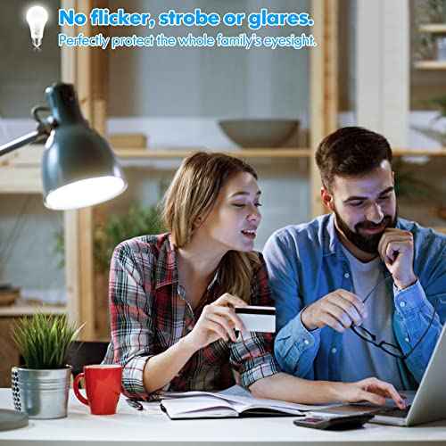 LED Light Bulbs, 100 Watt Equivalent A19 LED Bulbs, 13W 5000K Daylight White 1500 Lumens Non-Dimmable Bright E26 Edison Medium Screw Bulbs for Home Bedroom Living Room Office Outdoor Lamp, 30-Pack