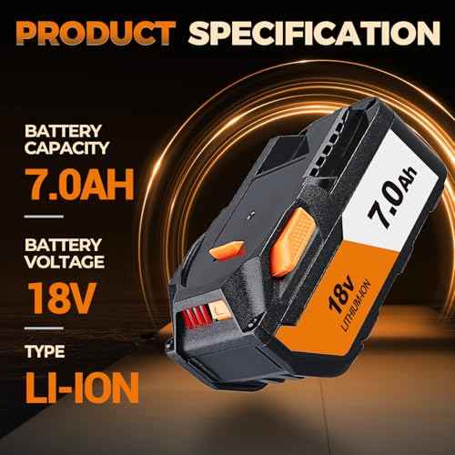 2Pack 7.0Ah Compatible with Ridgid 18V Battery Replacement for Ridgid Battery Li-ion 18V R840087 R840086 R840085 R840083 R840089 AC840085 AC840086 AC840087P AC840089