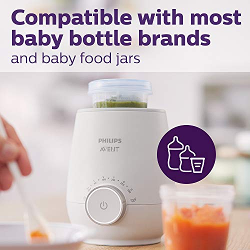 Philips Avent Warming Bundle with Anti-Colic baby bottle with AirFree Vent 4 Ounce 4 Pack + Fast baby bottle Warmer
