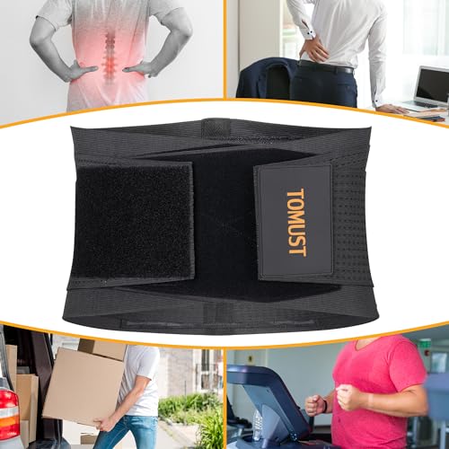Back Brace - Breathable Waist Belt Lumbar Support for Lower Back Pain Relief, Recovery, Sciatica, Scoliosis, Herniated Disc, Lifting, With Dual Adjustable Straps for Men/Women, L