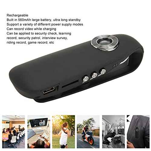 Mini Body Camera, 1080P HD Hidden Spy Camera Wearable Pocket Body Worn Camera Video Recorder, Loop Recording, Camcorder for Cycling Security Guard