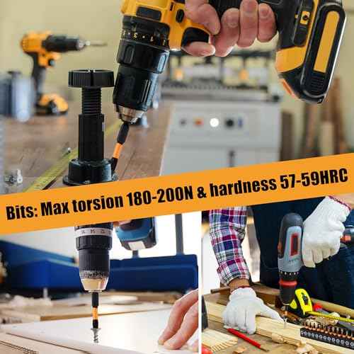 Mulwark 1" Torx Bits Set, 14 Pieces (T5-T40) ? S2 Steel Security Torx Socket Bits with Magnetic Holder