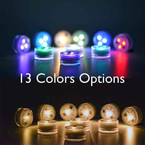 Paper Lantern Lights Battery Operated Remote Hanging Led Lanterns Light with Hook Super Bright RGB White Warm White 15 Days Standby, 36 hours Constant On for Lantern Tent Lighting(10 lights+2 remotes)