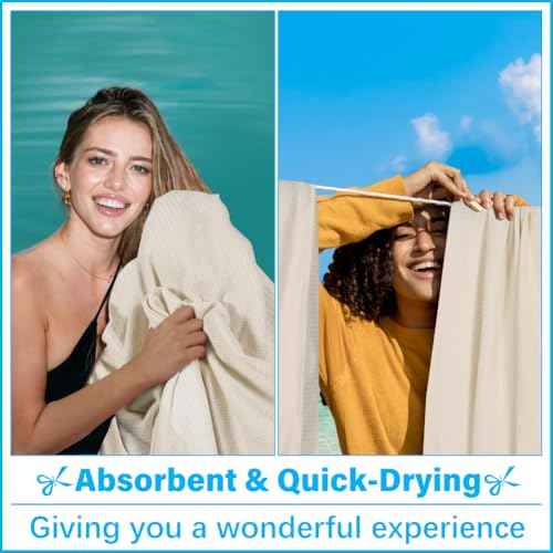 Oversized Turkish Beach Towel Blanket XXL Cotton Sandproof Towels Boho Woven Extra Large Big Sand Free Giant Throw Blankets Huge Quilt XL Picnic Camping Necessities Cloud For Adult Gifts Beige