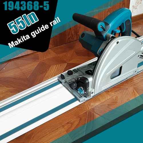 194368-5 55"Track saw Guide Rail for Makita.Includes 55" for Makita Guide Rail,2 Rail Connectors and Guide Rails Strip Bar. Track Saw Can't Dance on Guide Rail. (55in guide rail)