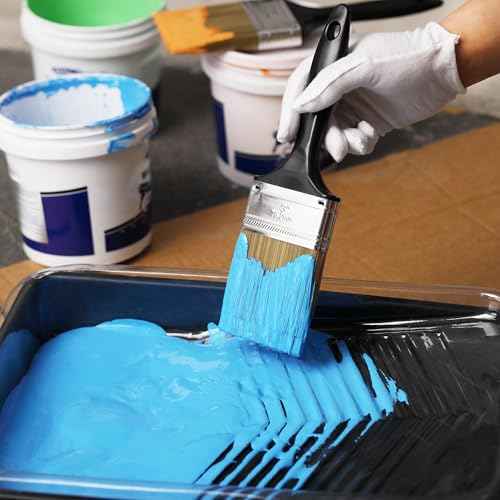 Bates- Paint Brushes, 2-Inch, 10 Pack, Plastic Handle Flat Paint Brushes for Walls and Furniture