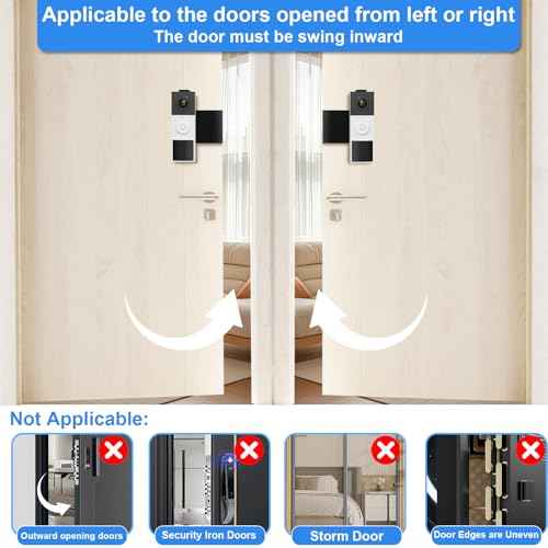 Anti-Theft Video Doorbell Mount Compatible with Tapo, Doorbell Camera Mount, No Drill Adjustable Mounting Bracket Holder Accessories for Apartment Rentals, Enhanced Protection Doorbell Mount Bracket