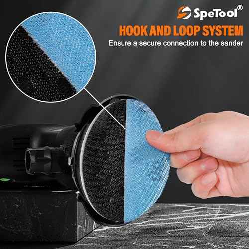 SpeTool 5 Inch Sanding Disc Net Mix-Pack, Grits 80, 120, 180, 240, 320, 400, Ceramic Aluminum Oxide 30 Pieces Mesh Sandpaper, Dustless Hook and Loop Design for Wood, Drywall, Matel Processing