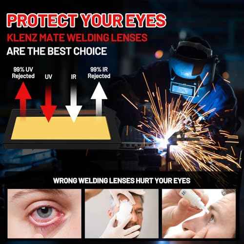 Shade 5-13 | 2x4 Auto Darkening Welding Lens | True Color Technology | Solar Charging Welding Lens with Blue Puddle Technology | 2x4 Welding Lens Replacement for Standard Welding Hoods/Welding Helmets