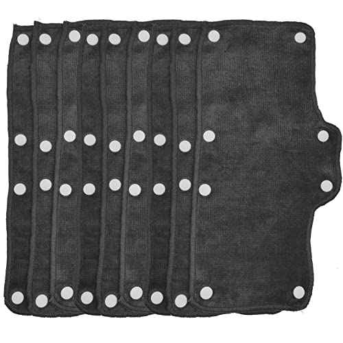 Dark Gray Sweatband for Hardhat Washable Velvet Terry Cotton Hard Hat Liner NAEE snap on (9pcs)