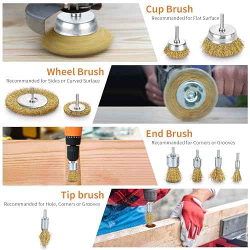 32 PCS Wire Brush for Drill, Carbon Steel Wire Wheel and Pen Brush Set, Drill Attachments, Drill Wire Brush for Rust Removal, Corrosion, Paint Cleaning, 1/4" Drill Shank