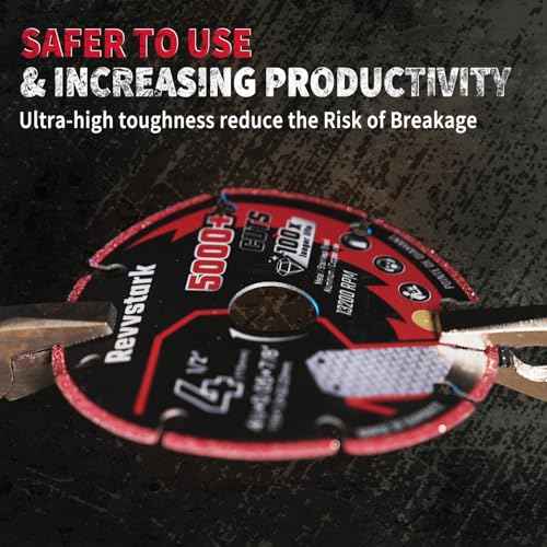 Diamond Cutting Wheel 4 1/2 for Angle Grinder, with 7/8"" Arbor, Carbide Cutting Wheel, Metal Cutting Wheel, 4 1/2 Cut Off Wheel for Metal with 5000+ Cuts on Rebar, Steel, Iron and INOX