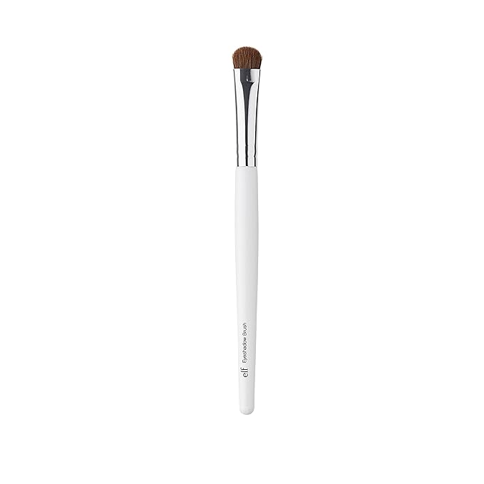 e.l.f. Small Eyeshadow Brush, Makeup Brush For Eye Contouring & Blending, Curved Design, Made With Synthetic Bristles, Vegan & Cruelty-Free
