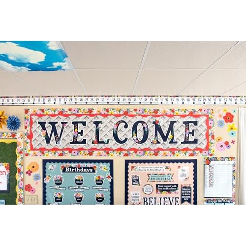 Teacher Created Resources Melon Red Fancy Scallops Rolled Border Trim - 50ft - Decorate Bulletin Boards, Walls, Desks, Windows, Doors, Lockers, Schools, Classrooms, Homeschool & Offices