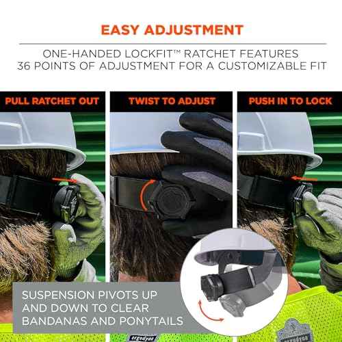 Ergodyne Skullerz 8968 Lightweight Full Brim Hard Hat with Adjustable Venting - Type 1, Class C