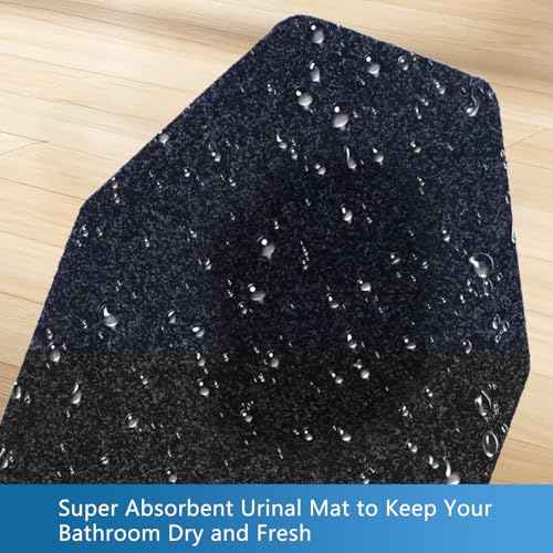 6Pcs Urinal Mats for Men Bathroom Commercial Urinal Floor Mats Urinal Pads for Mens Room Non Slip Splash Toilet Bulk Washable Disposable Large 17Inch x 20.5Inch