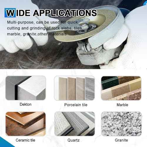 Diamond Grinding Cup Wheel 4-1/2 Inch - 115mm Diamond Cutting Disc for Dekton Porcelain Tile Ceramic Granite Marble Grinding Disc Fits 7/8-5/8 Inch Arbor 2pcs